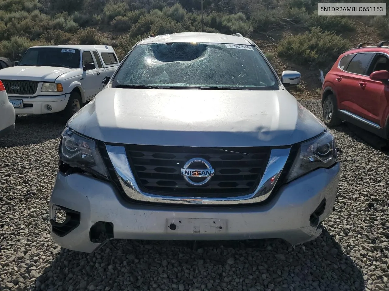 2020 Nissan Pathfinder S VIN: 5N1DR2AM8LC651153 Lot: 58980544