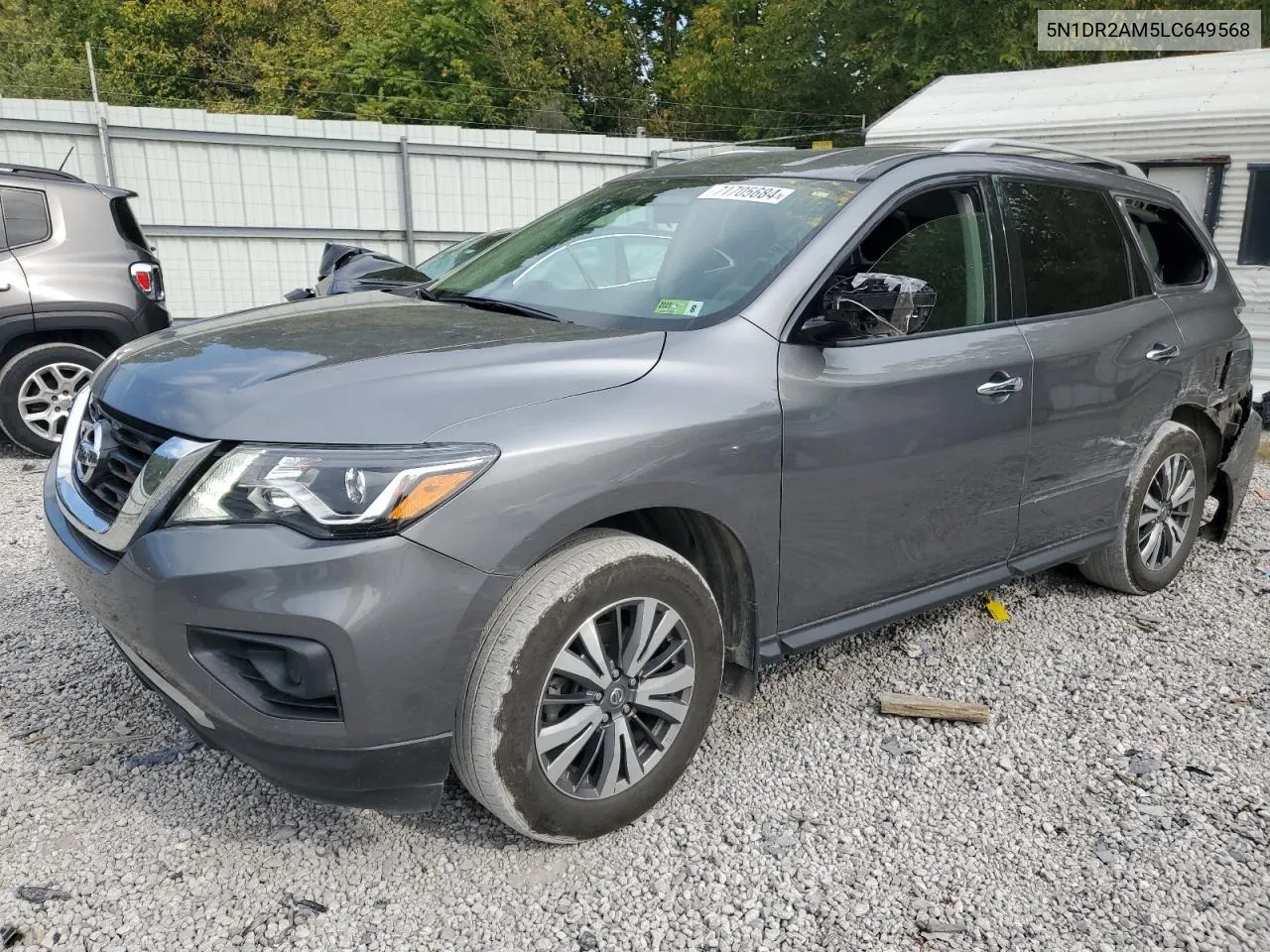 2020 Nissan Pathfinder S VIN: 5N1DR2AM5LC649568 Lot: 71705684