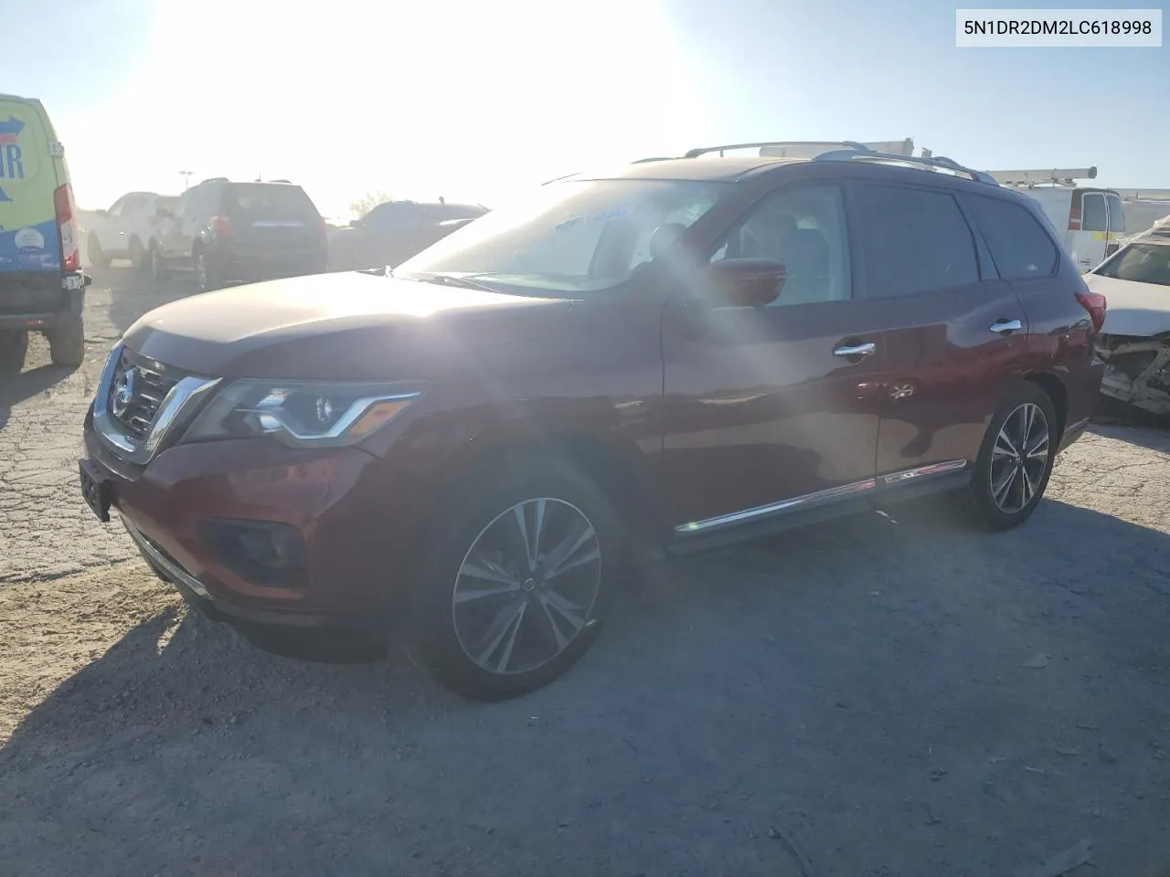 2020 Nissan Pathfinder Platinum VIN: 5N1DR2DM2LC618998 Lot: 74814034