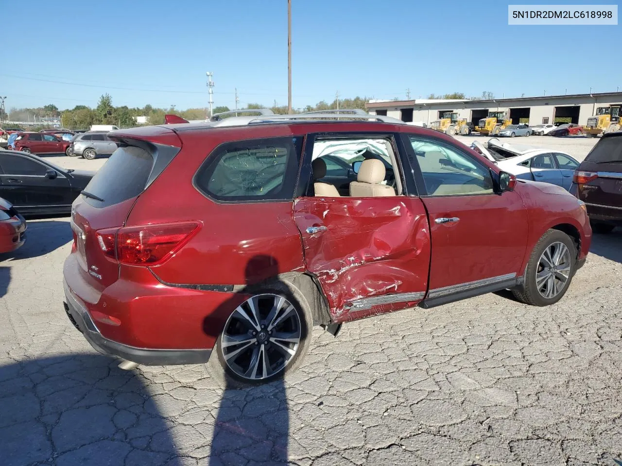 2020 Nissan Pathfinder Platinum VIN: 5N1DR2DM2LC618998 Lot: 74814034