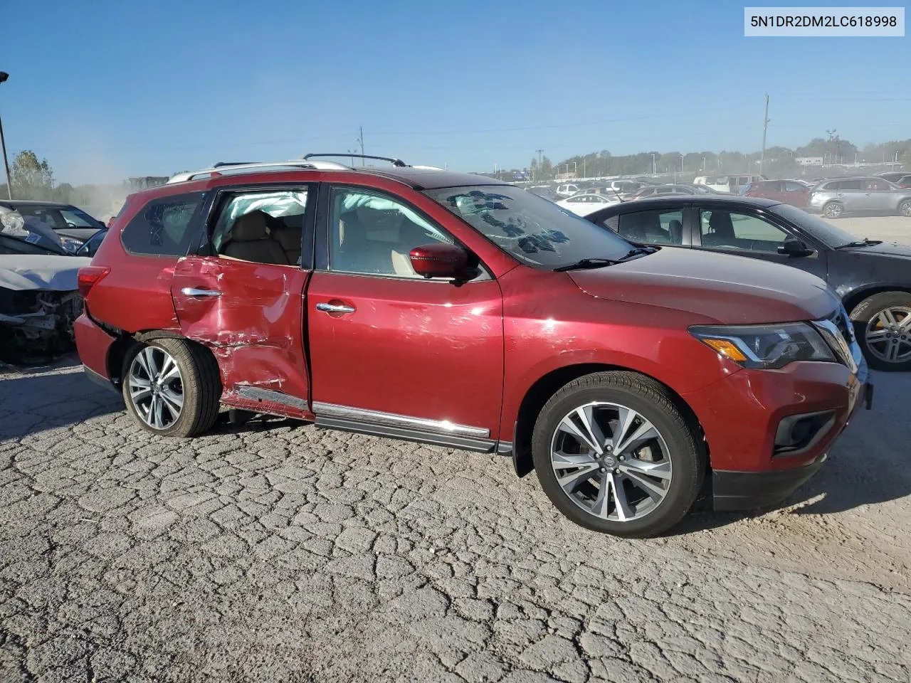 2020 Nissan Pathfinder Platinum VIN: 5N1DR2DM2LC618998 Lot: 74814034