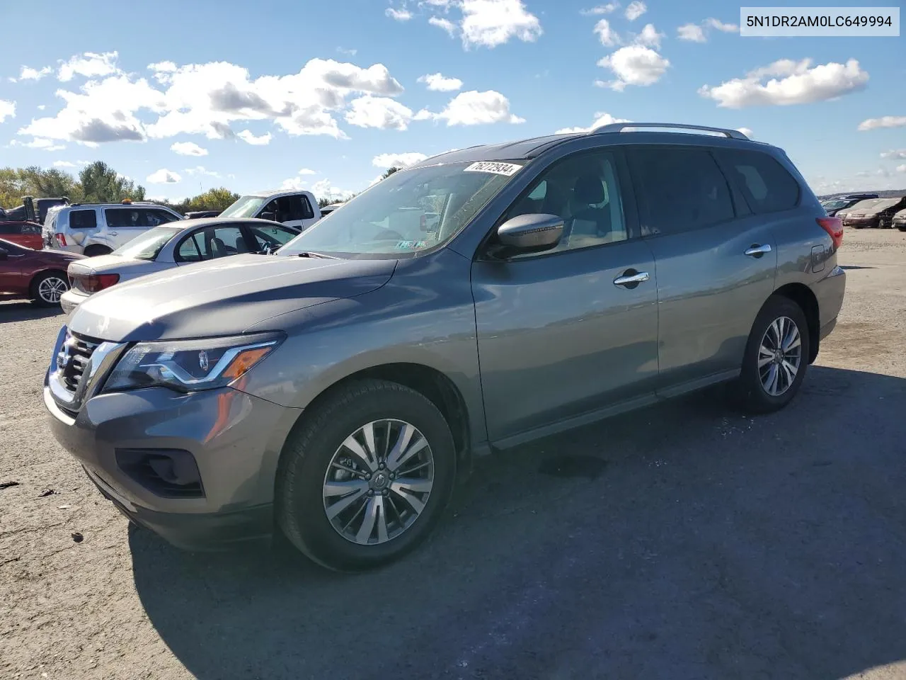 2020 Nissan Pathfinder S VIN: 5N1DR2AM0LC649994 Lot: 76272934