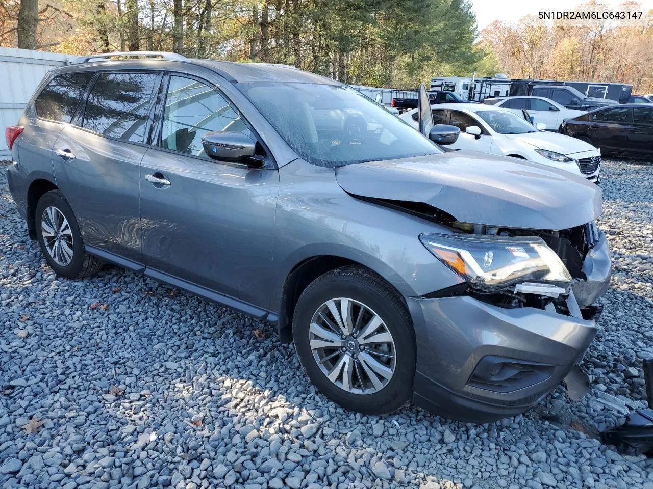 2020 Nissan Pathfinder S VIN: 5N1DR2AM6LC643147 Lot: 77623614