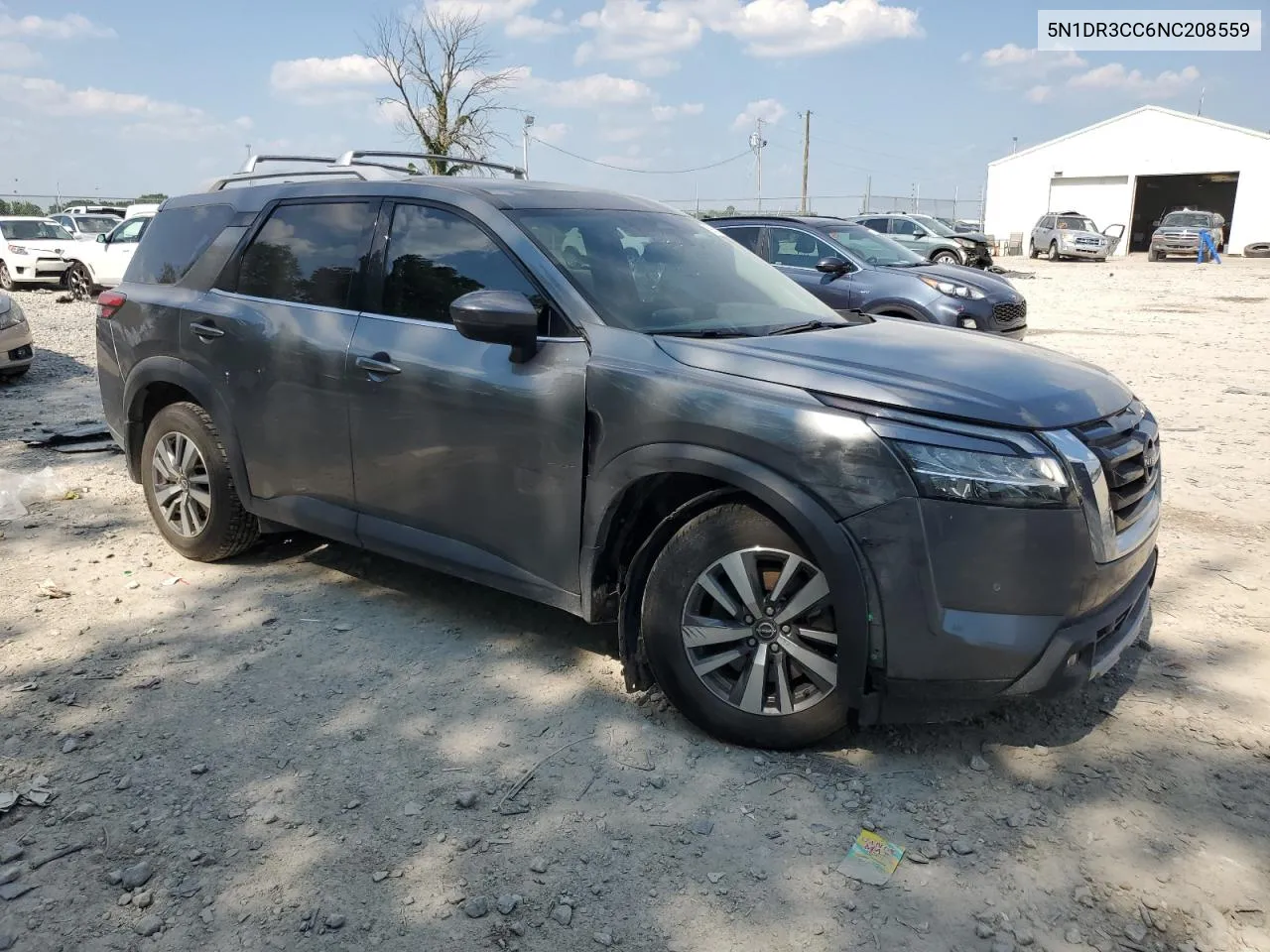 2022 Nissan Pathfinder Sl VIN: 5N1DR3CC6NC208559 Lot: 59551574