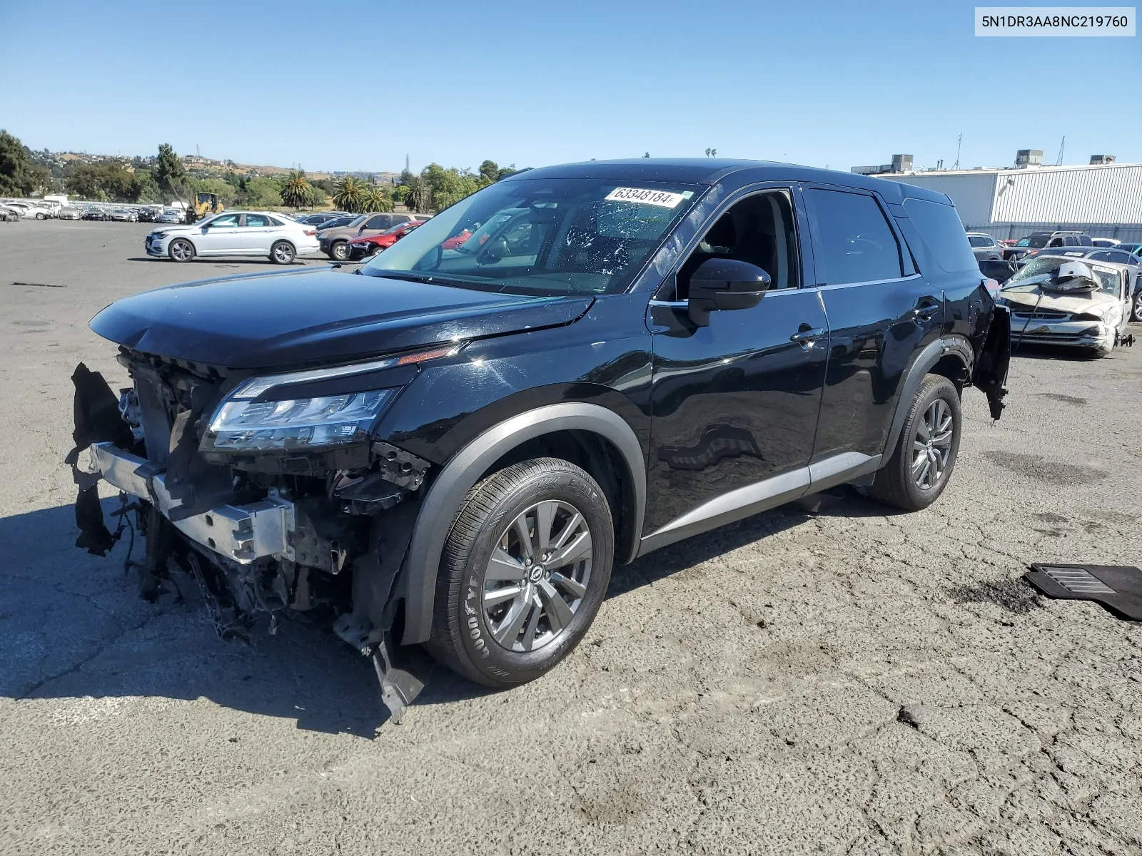 2022 Nissan Pathfinder S VIN: 5N1DR3AA8NC219760 Lot: 63348184