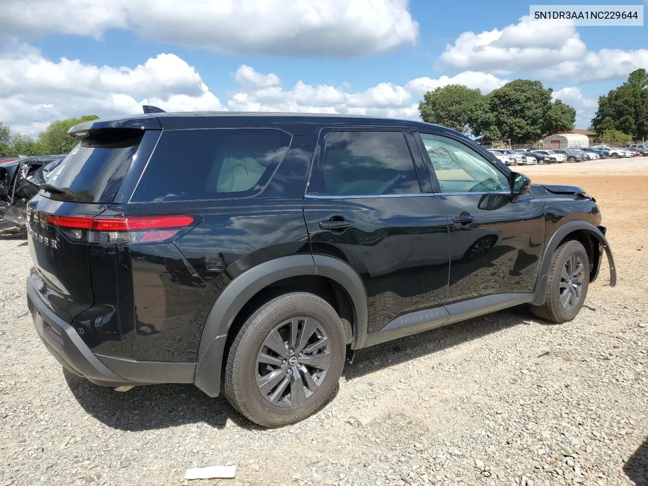 2022 Nissan Pathfinder S VIN: 5N1DR3AA1NC229644 Lot: 67727554