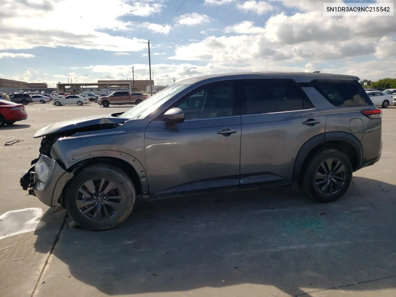 2022 Nissan Pathfinder S VIN: 5N1DR3AC9NC215542 Lot: 70999914