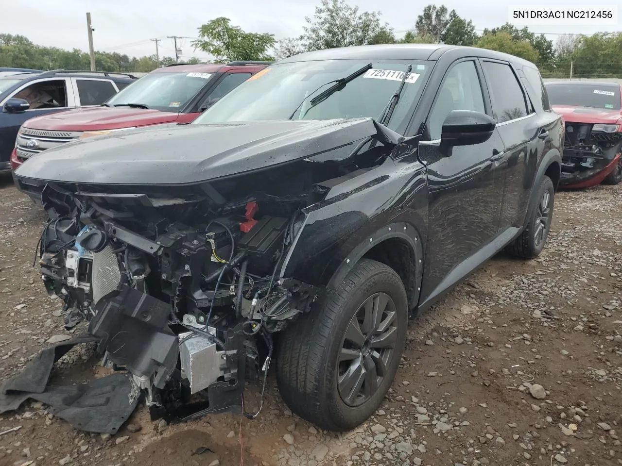 2022 Nissan Pathfinder S VIN: 5N1DR3AC1NC212456 Lot: 72511164