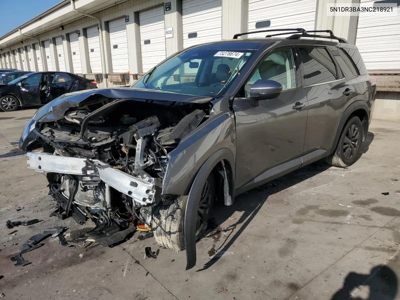 2022 Nissan Pathfinder Sv VIN: 5N1DR3BA3NC218921 Lot: 73278674