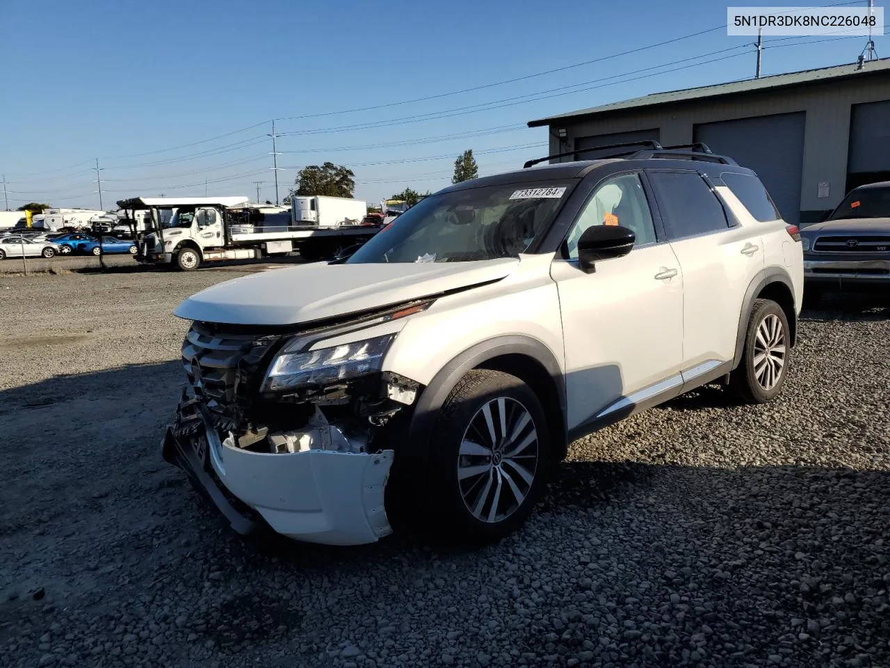 5N1DR3DK8NC226048 2022 Nissan Pathfinder Platinum