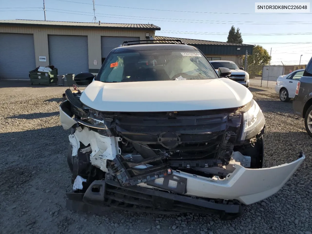 2022 Nissan Pathfinder Platinum VIN: 5N1DR3DK8NC226048 Lot: 73312784