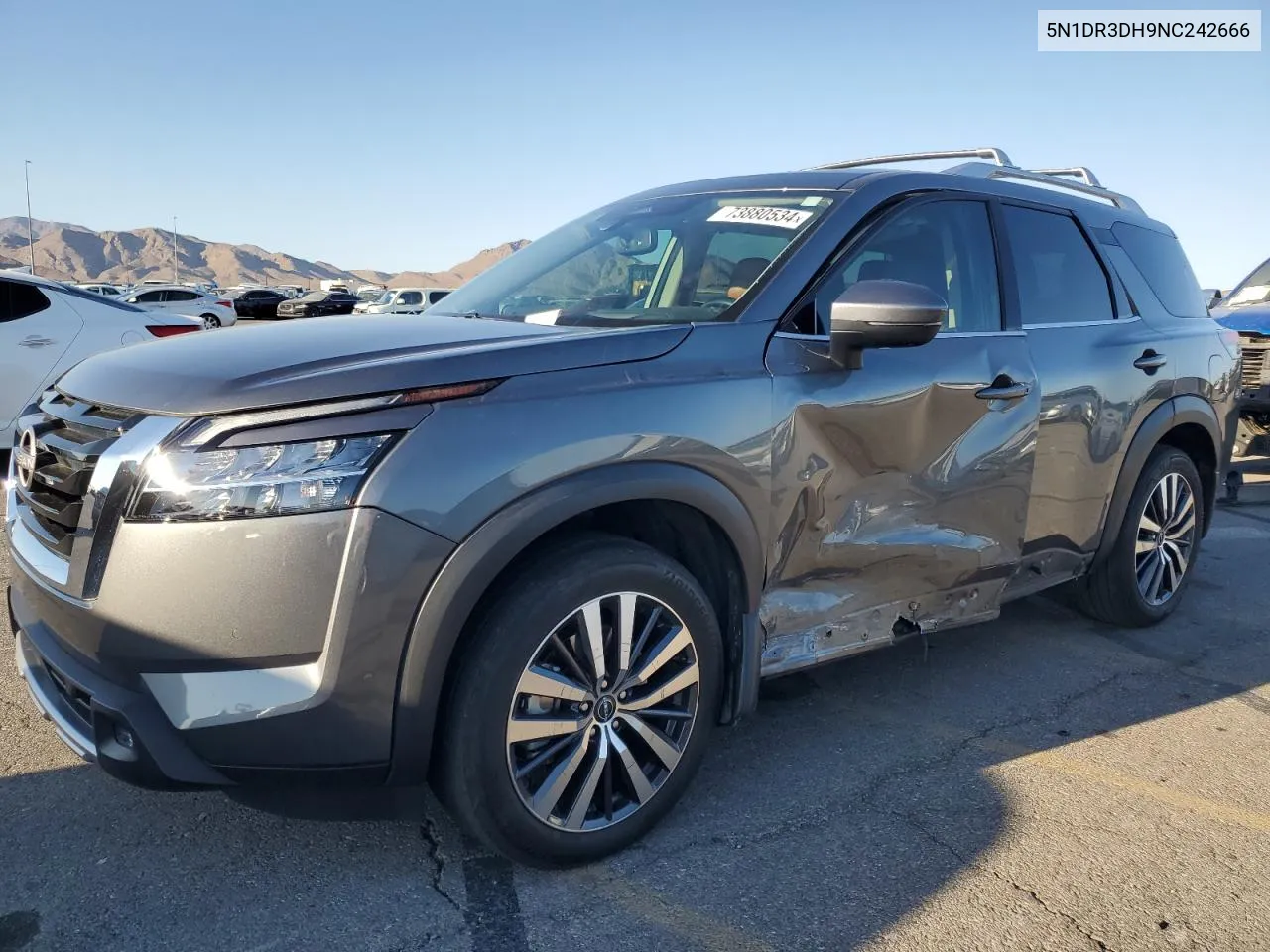 2022 Nissan Pathfinder Platinum VIN: 5N1DR3DH9NC242666 Lot: 73880534