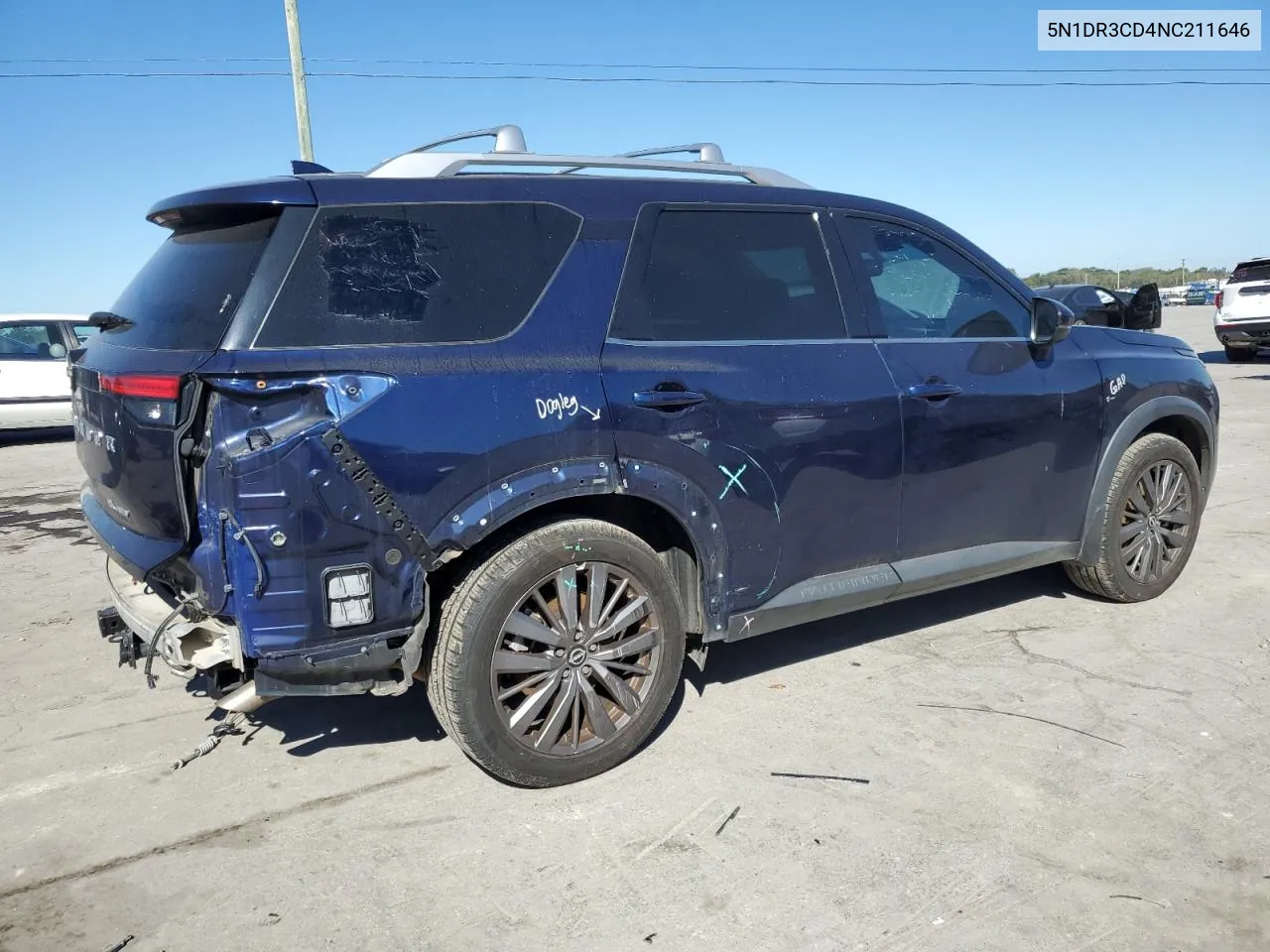 2022 Nissan Pathfinder Sl VIN: 5N1DR3CD4NC211646 Lot: 73960154