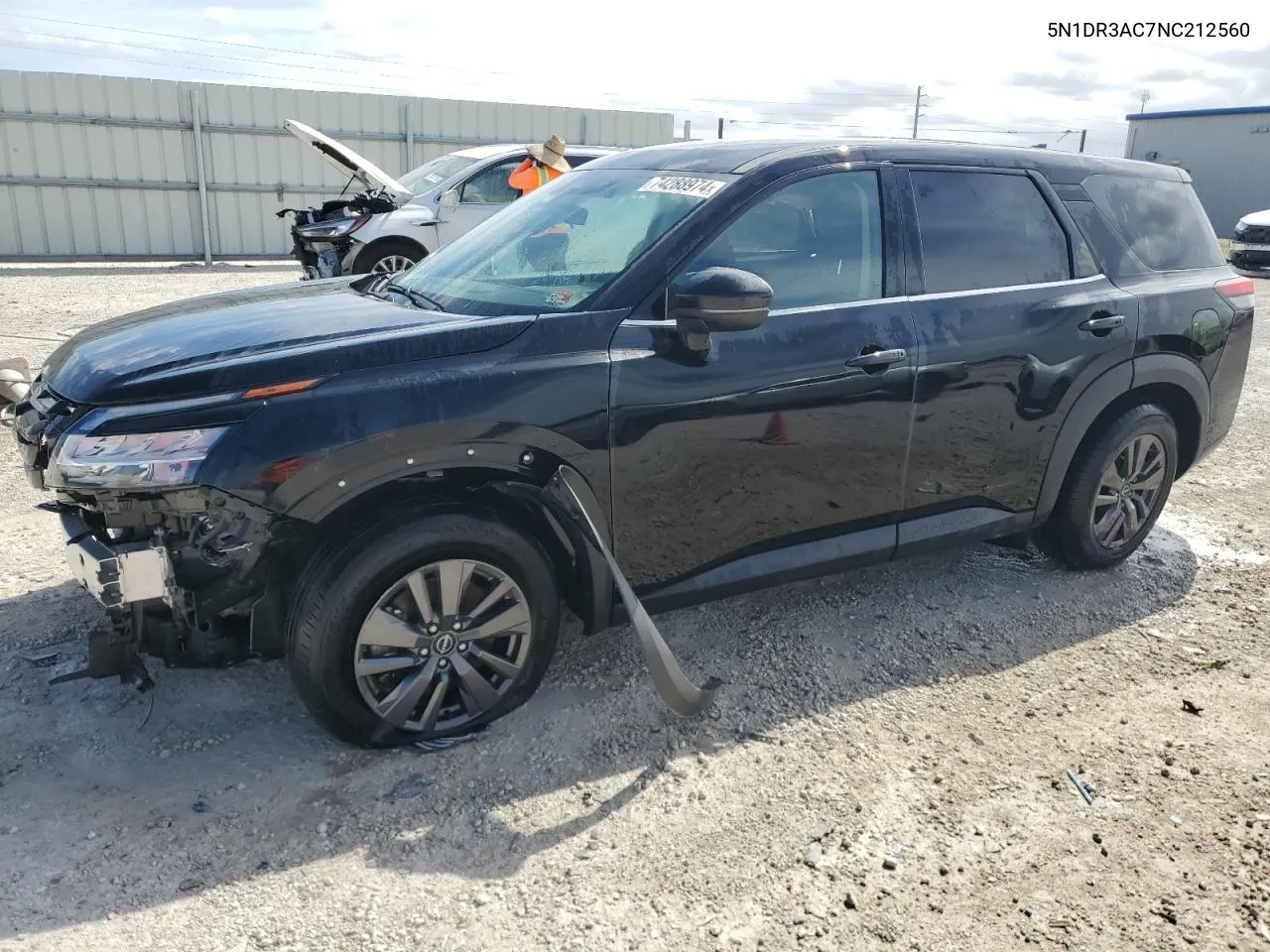 2022 Nissan Pathfinder S VIN: 5N1DR3AC7NC212560 Lot: 74288974