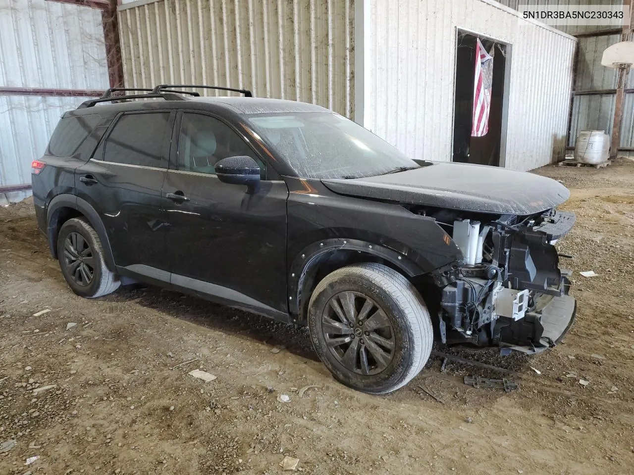 2022 Nissan Pathfinder Sv VIN: 5N1DR3BA5NC230343 Lot: 75565334