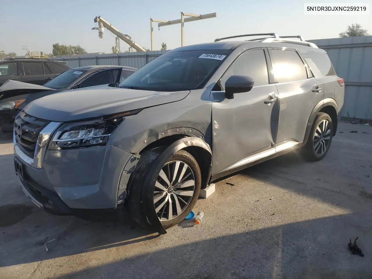 2022 Nissan Pathfinder Platinum VIN: 5N1DR3DJXNC259219 Lot: 75643674