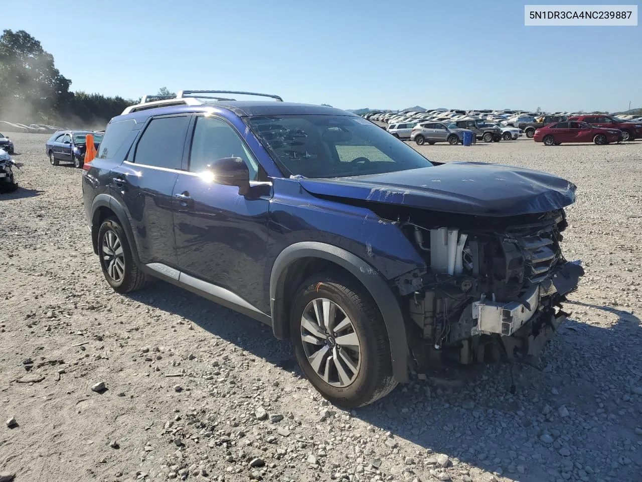 2022 Nissan Pathfinder Sl VIN: 5N1DR3CA4NC239887 Lot: 75893894