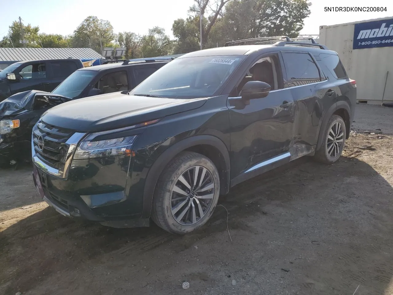 2022 Nissan Pathfinder Platinum VIN: 5N1DR3DK0NC200804 Lot: 76026544