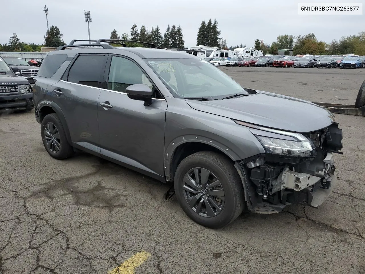 2022 Nissan Pathfinder Sv VIN: 5N1DR3BC7NC263877 Lot: 77056034