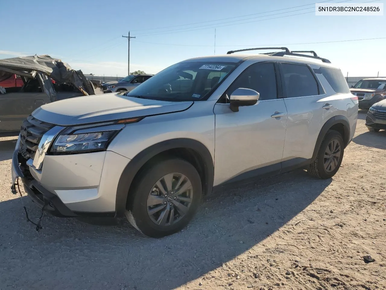 2022 Nissan Pathfinder Sv VIN: 5N1DR3BC2NC248526 Lot: 77142264