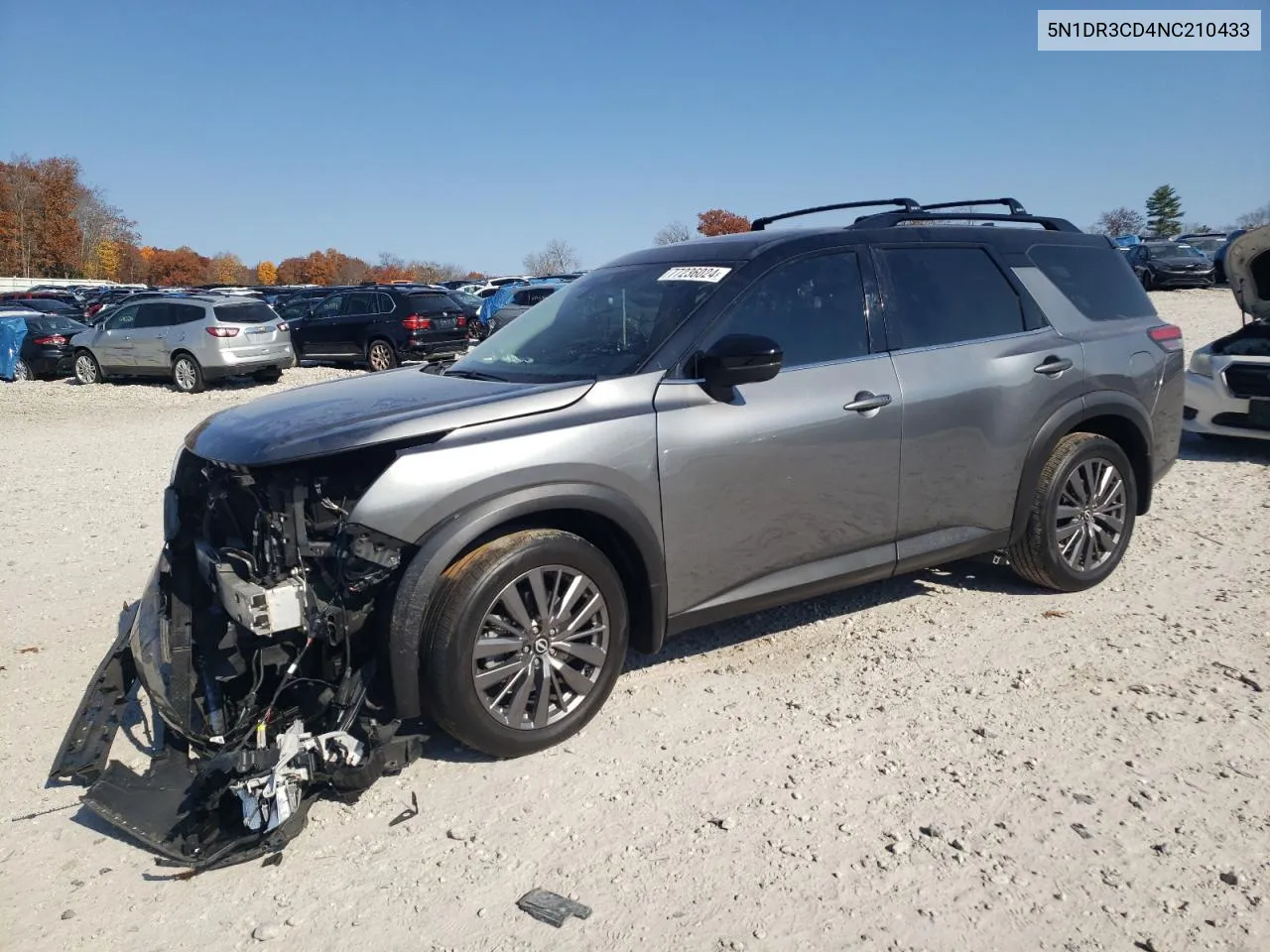 2022 Nissan Pathfinder Sl VIN: 5N1DR3CD4NC210433 Lot: 77236024