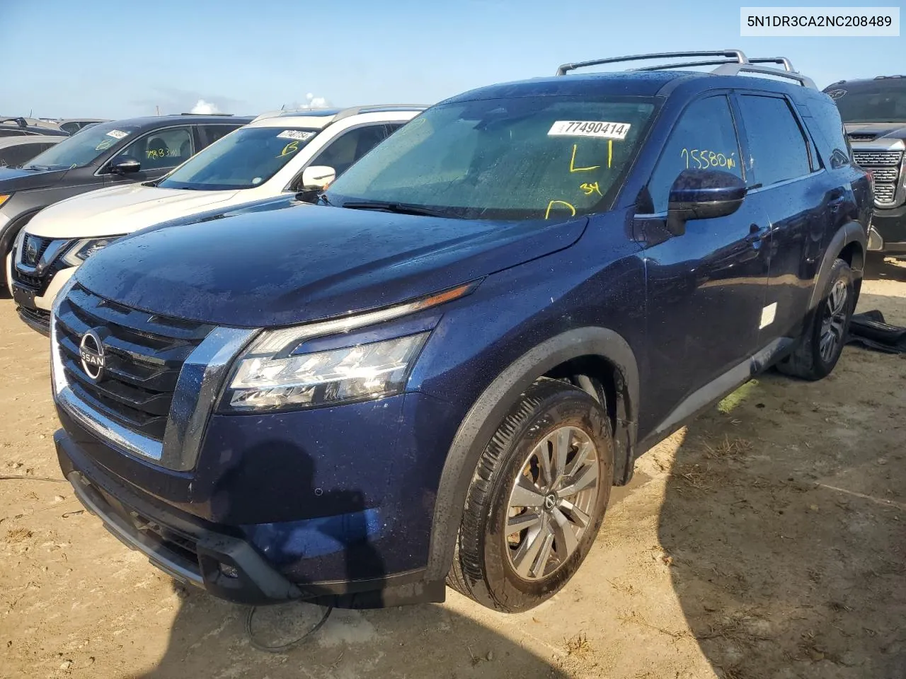 2022 Nissan Pathfinder Sl VIN: 5N1DR3CA2NC208489 Lot: 77490414