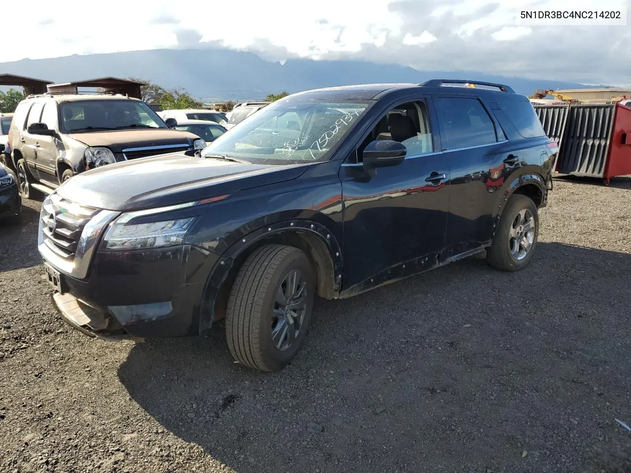 2022 Nissan Pathfinder Sv VIN: 5N1DR3BC4NC214202 Lot: 77502934