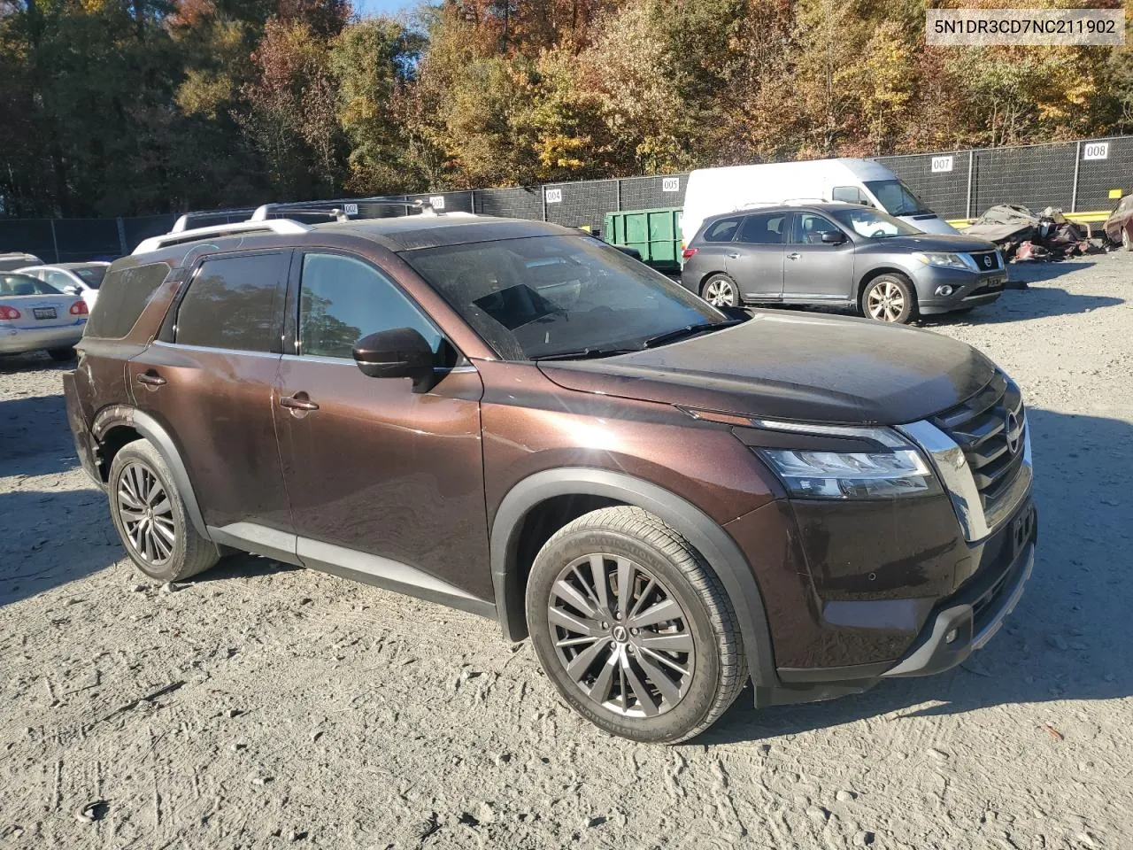 2022 Nissan Pathfinder Sl VIN: 5N1DR3CD7NC211902 Lot: 77847244