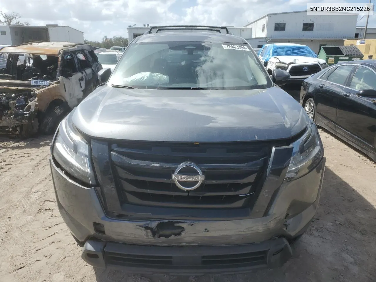 2022 Nissan Pathfinder Sv VIN: 5N1DR3BB2NC215226 Lot: 78403394