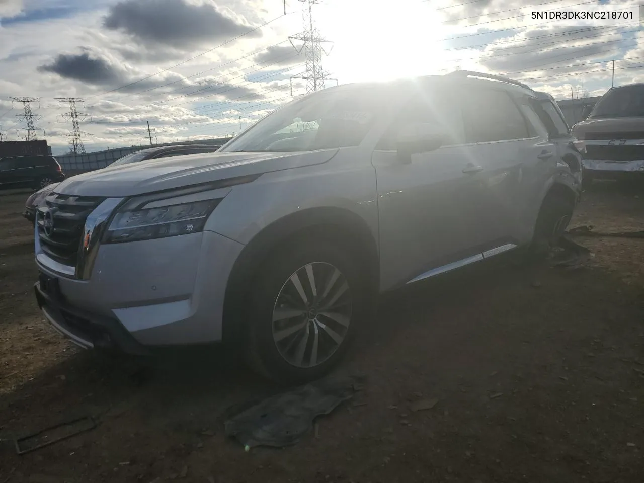 2022 Nissan Pathfinder Platinum VIN: 5N1DR3DK3NC218701 Lot: 78553414