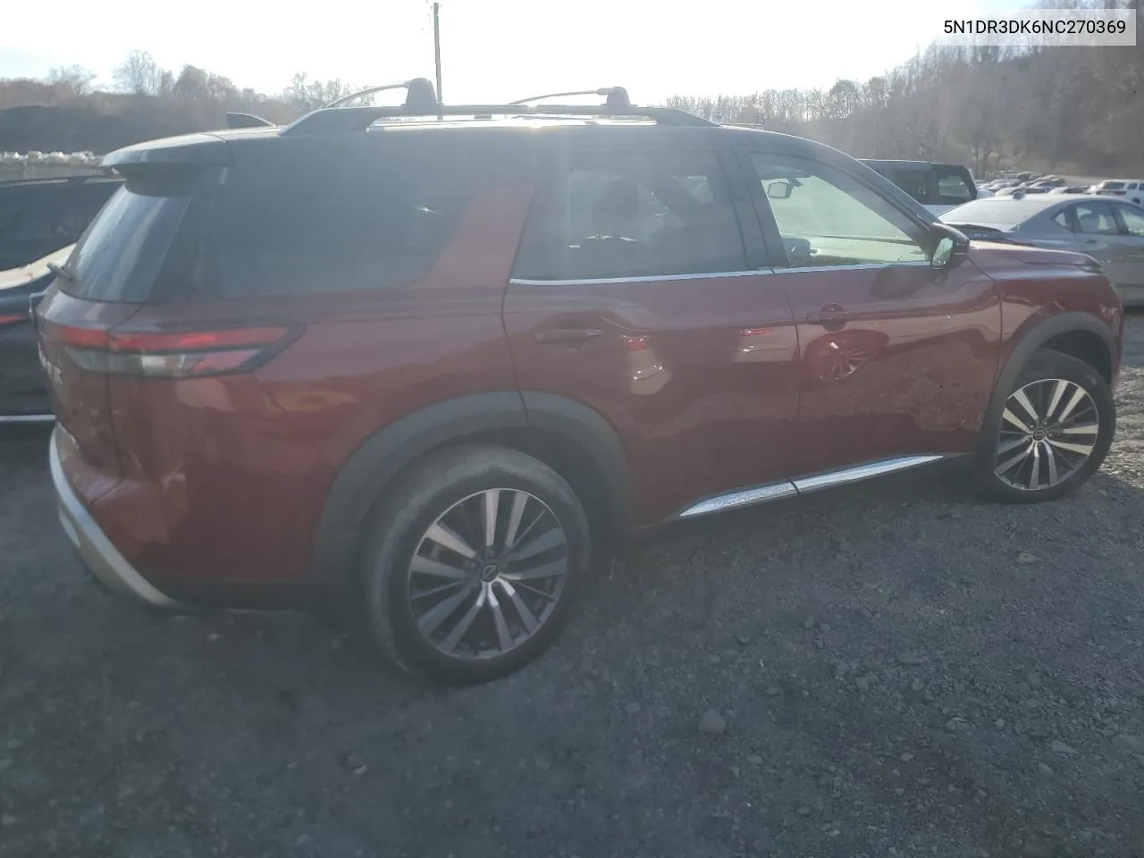 2022 Nissan Pathfinder Platinum VIN: 5N1DR3DK6NC270369 Lot: 79439574