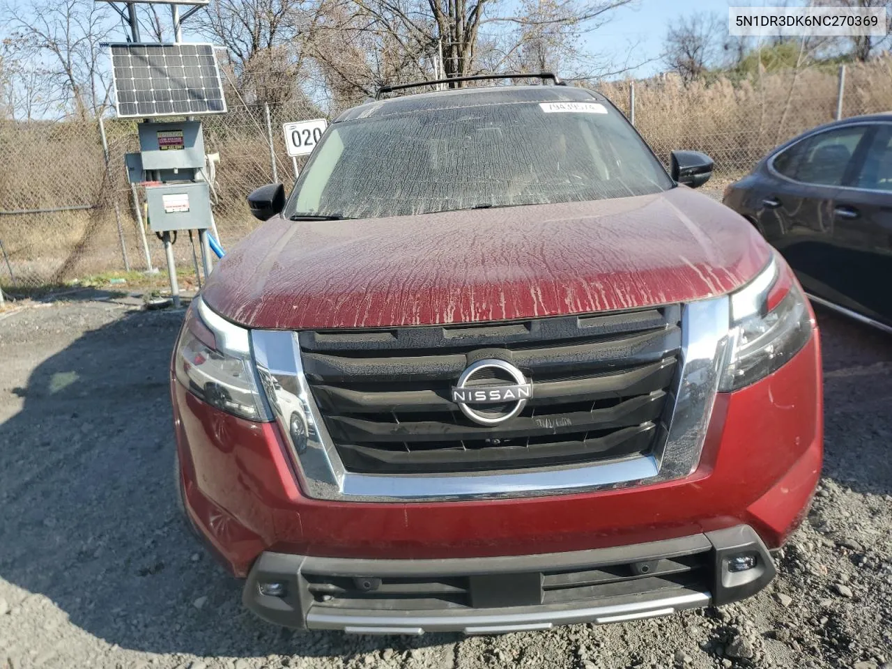 2022 Nissan Pathfinder Platinum VIN: 5N1DR3DK6NC270369 Lot: 79439574