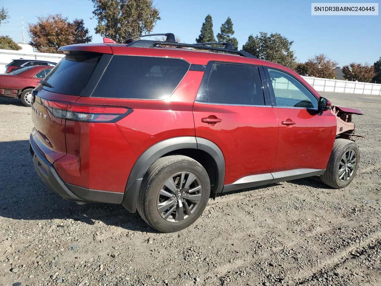 2022 Nissan Pathfinder Sv VIN: 5N1DR3BA8NC240445 Lot: 79952904