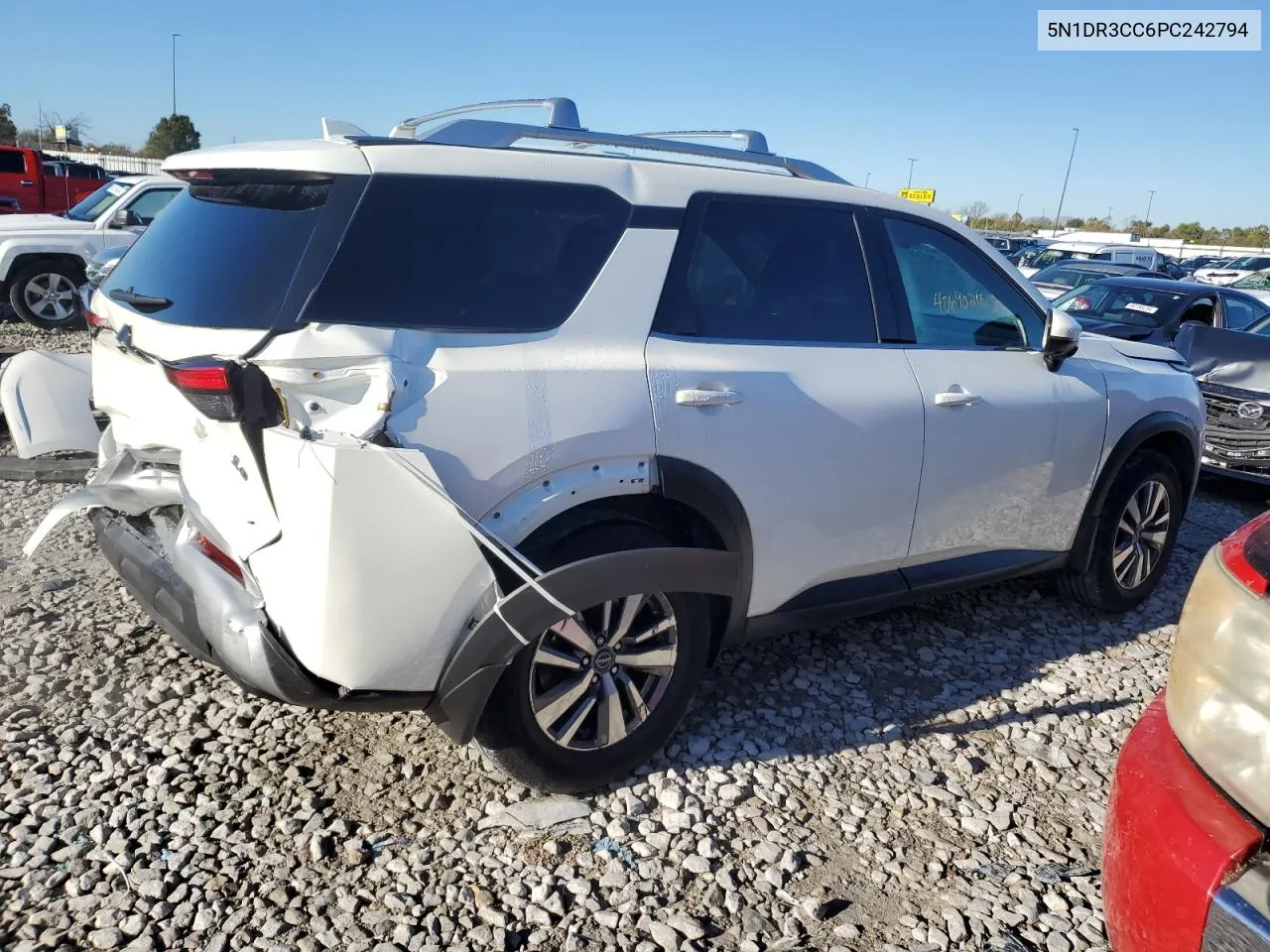 2023 Nissan Pathfinder Sl VIN: 5N1DR3CC6PC242794 Lot: 78146714