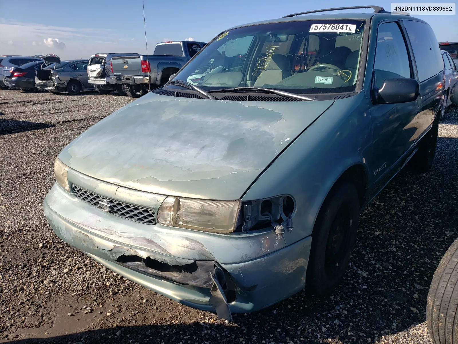 1997 Nissan Quest Xe VIN: 4N2DN1118VD839682 Lot: 58299874