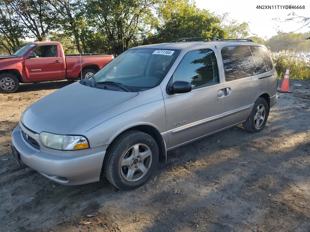 2000 Nissan Quest Se VIN: 4N2XN11T1YD846668 Lot: 74711164