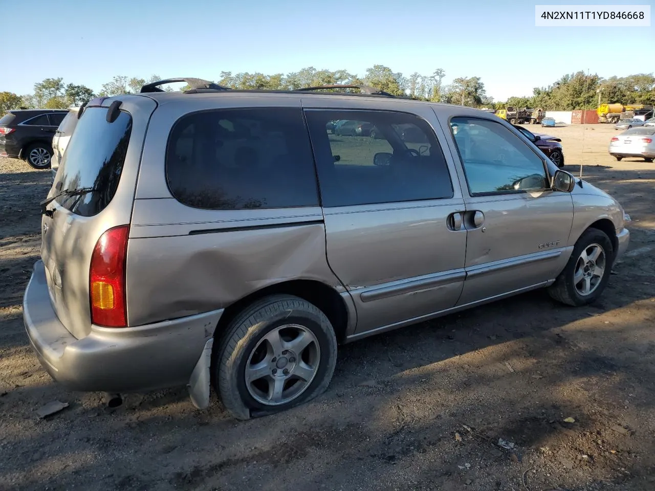 2000 Nissan Quest Se VIN: 4N2XN11T1YD846668 Lot: 74711164