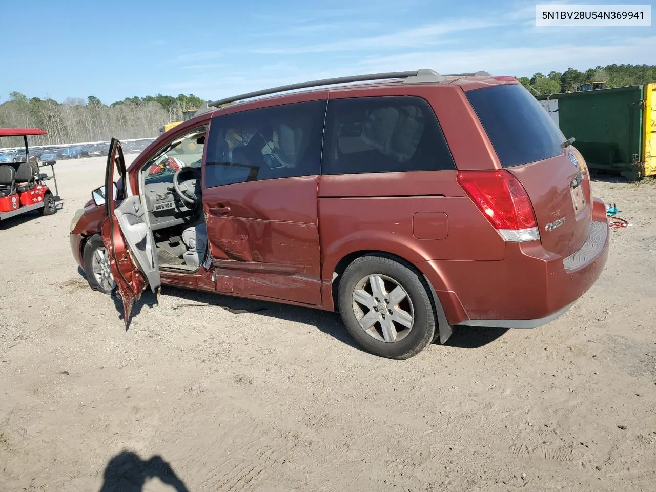 2004 Nissan Quest S VIN: 5N1BV28U54N369941 Lot: 68050574