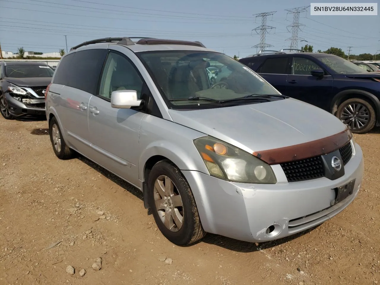 2004 Nissan Quest S VIN: 5N1BV28U64N332445 Lot: 70748584