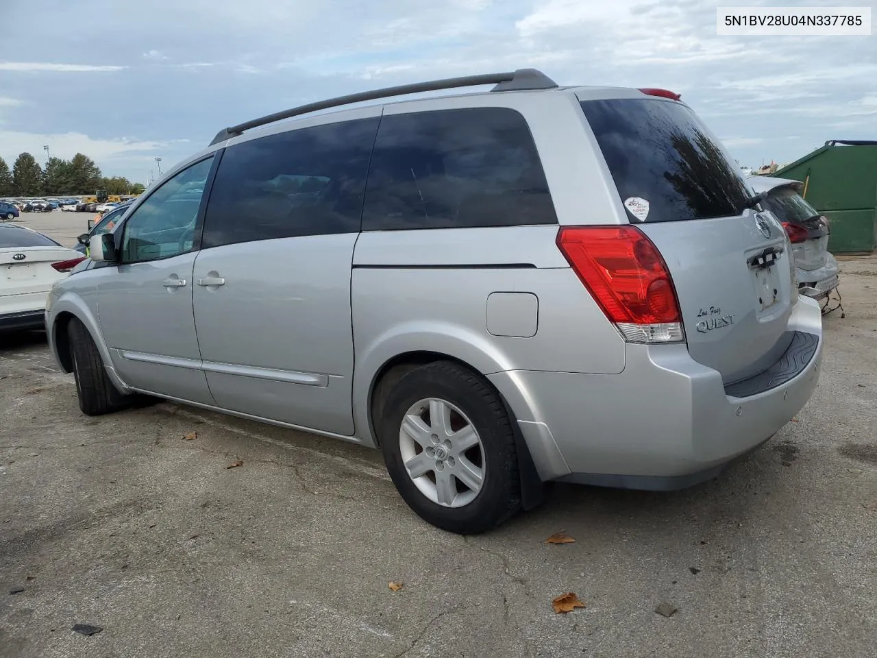 2004 Nissan Quest S VIN: 5N1BV28U04N337785 Lot: 71444524