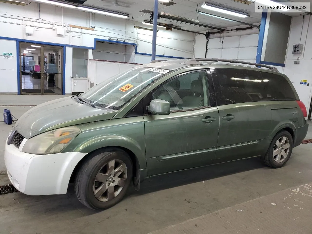 2004 Nissan Quest S VIN: 5N1BV28U44N308032 Lot: 73157214