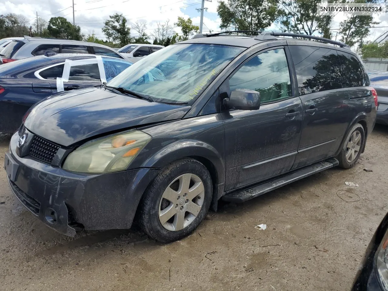 2004 Nissan Quest S VIN: 5N1BV28UX4N332934 Lot: 74144074