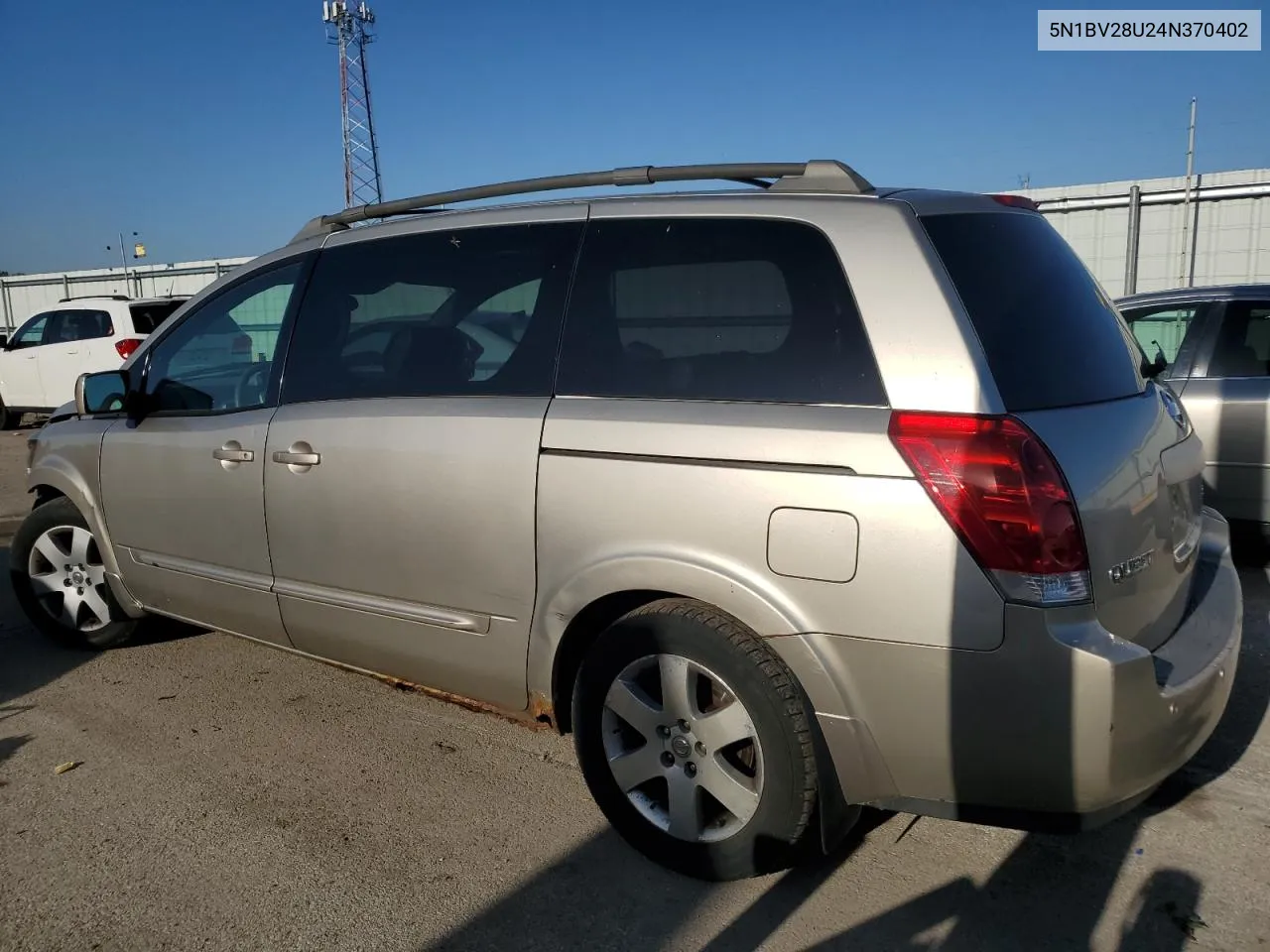 2004 Nissan Quest S VIN: 5N1BV28U24N370402 Lot: 74610584