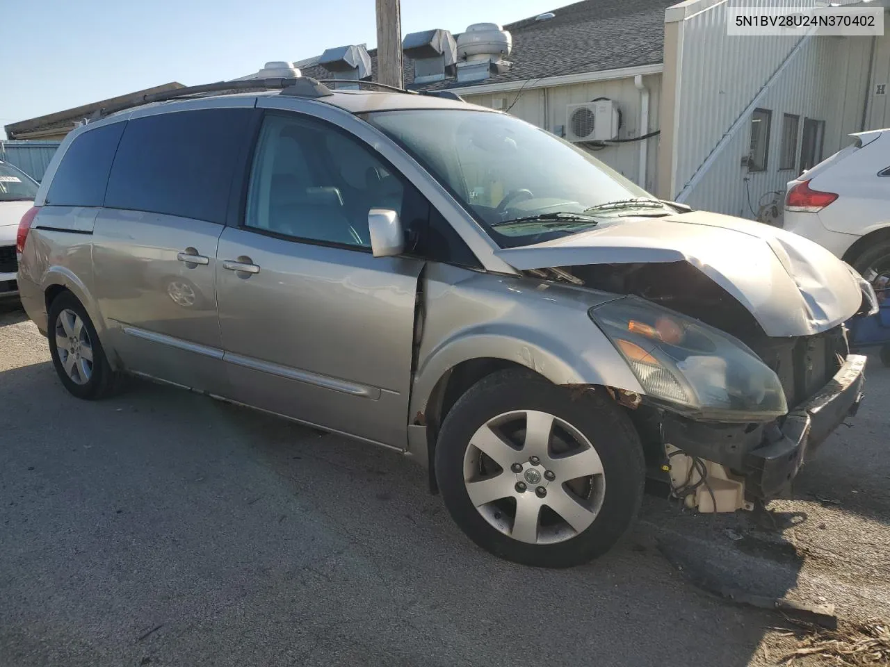 2004 Nissan Quest S VIN: 5N1BV28U24N370402 Lot: 74610584