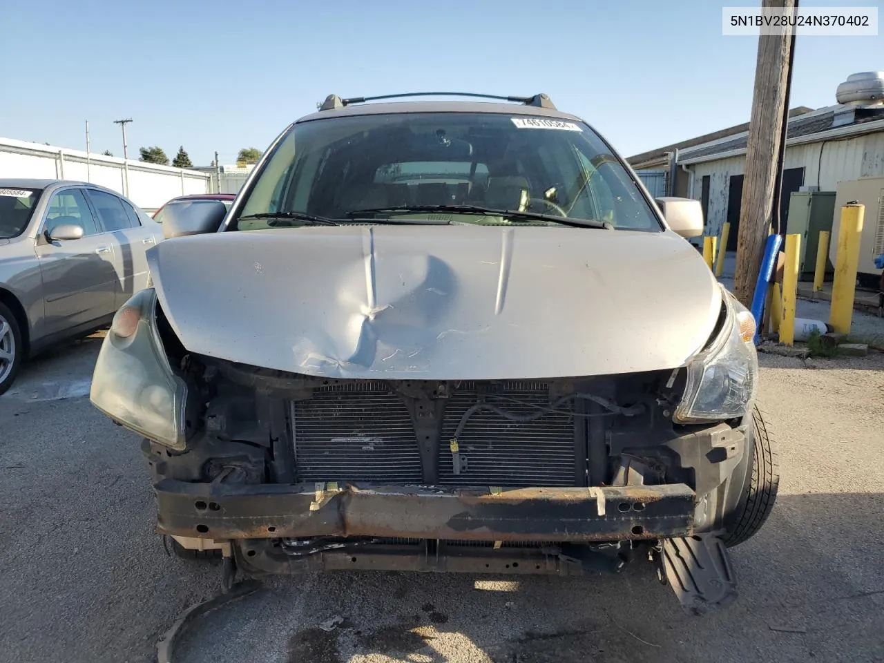 2004 Nissan Quest S VIN: 5N1BV28U24N370402 Lot: 74610584