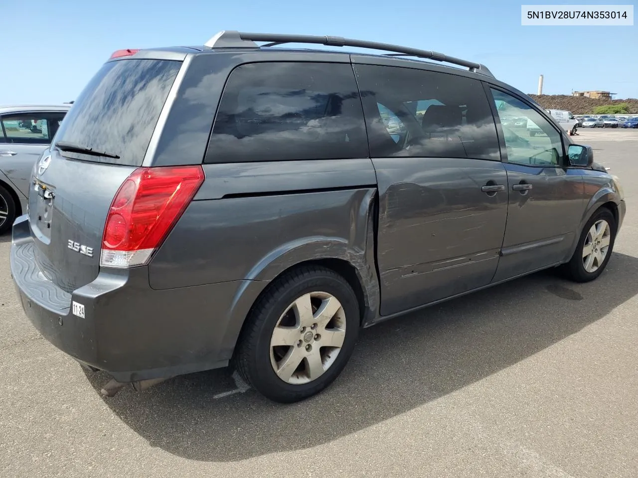 2004 Nissan Quest S VIN: 5N1BV28U74N353014 Lot: 76980674