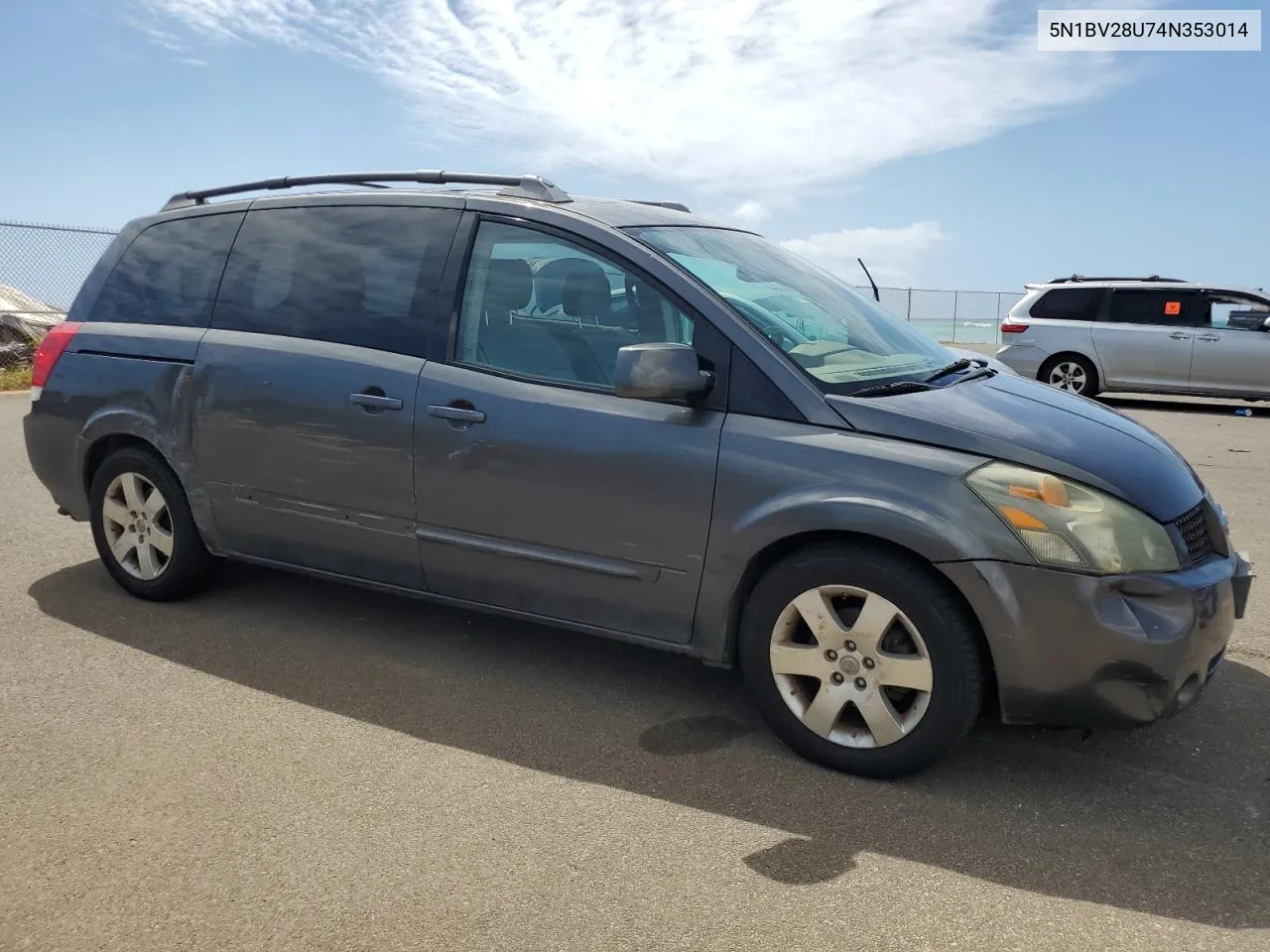 2004 Nissan Quest S VIN: 5N1BV28U74N353014 Lot: 76980674