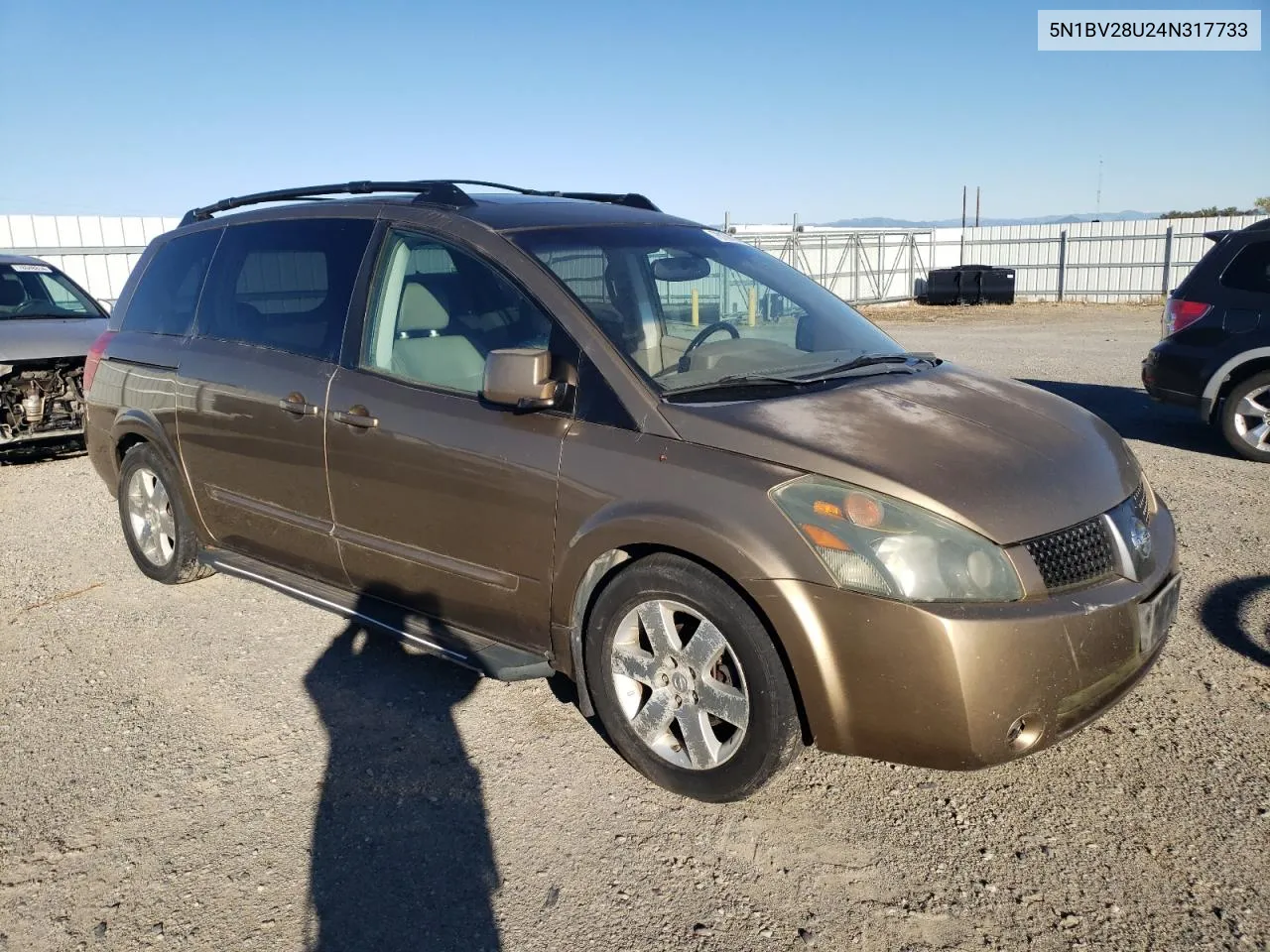 2004 Nissan Quest S VIN: 5N1BV28U24N317733 Lot: 78168184