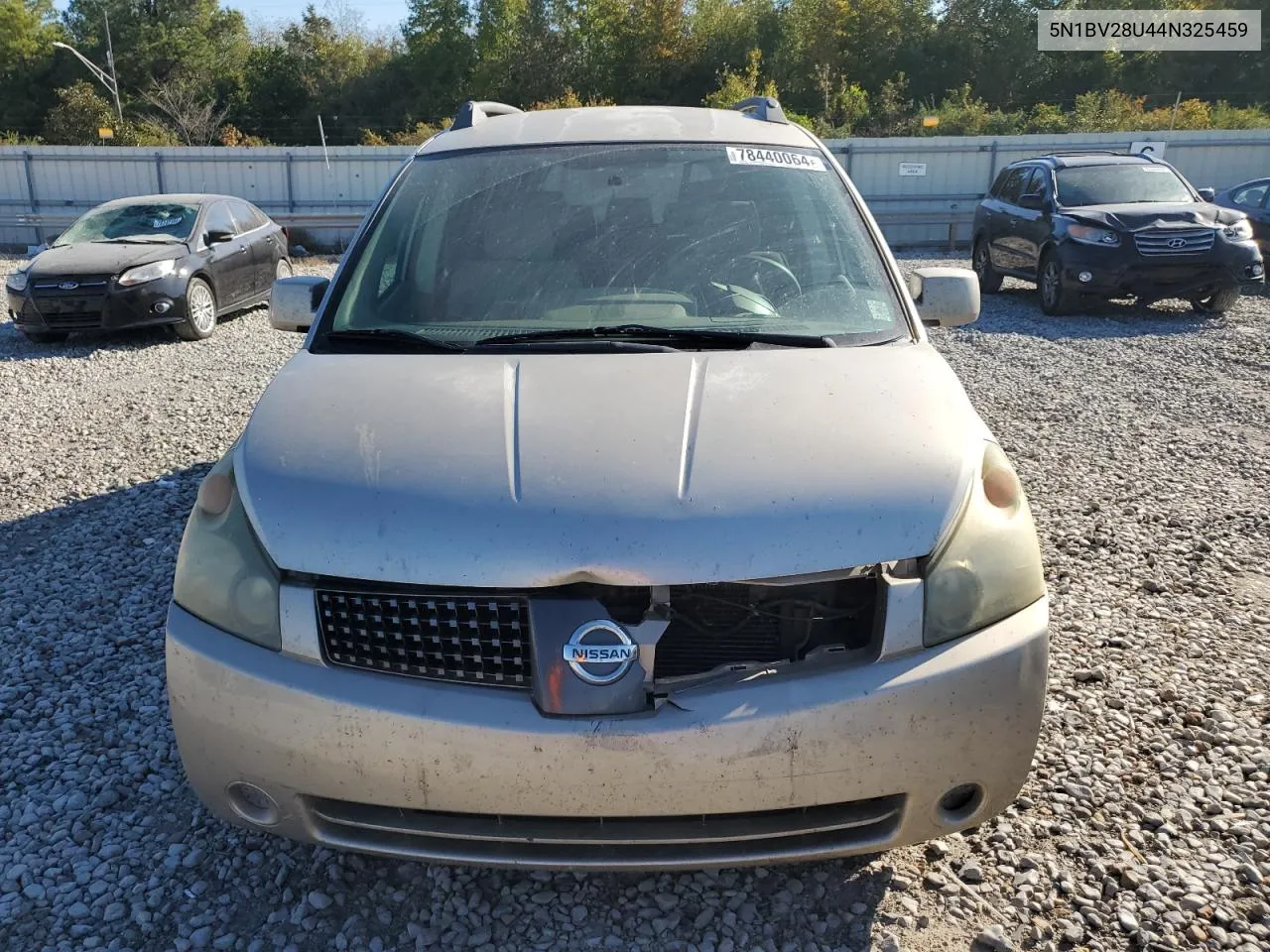 2004 Nissan Quest S VIN: 5N1BV28U44N325459 Lot: 78440064