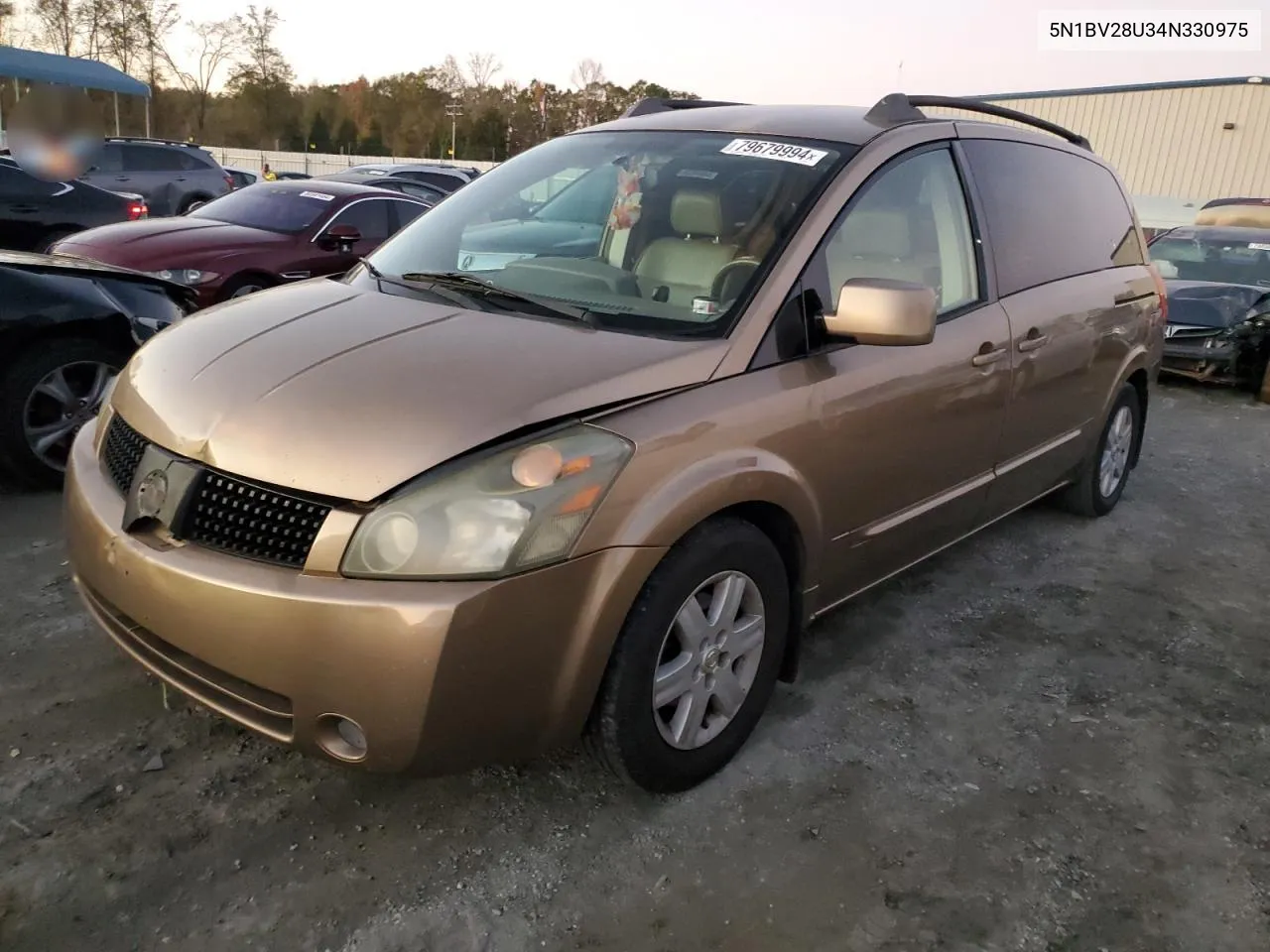 2004 Nissan Quest S VIN: 5N1BV28U34N330975 Lot: 79679994